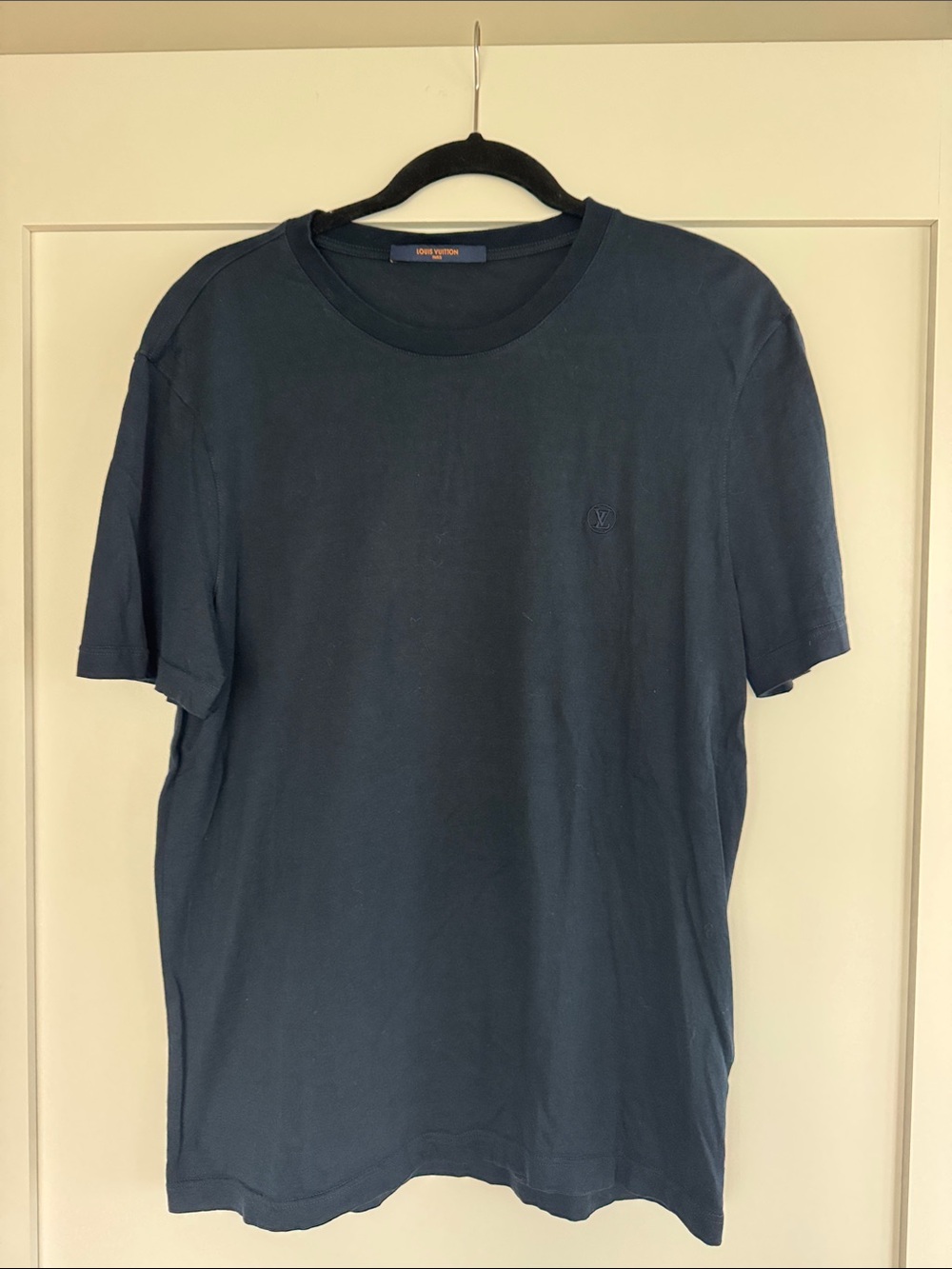Louis Vuitton Men's Dark Navy Short Sleeve Crew Tee